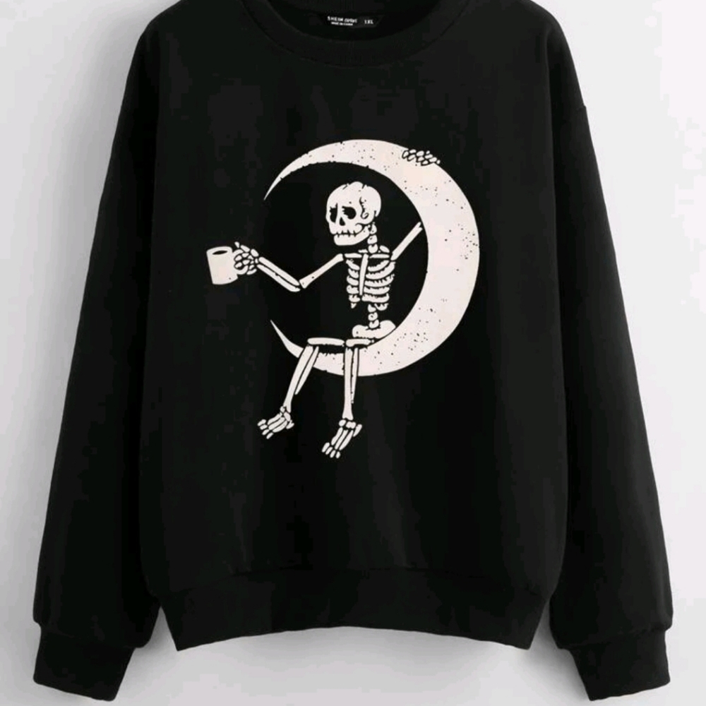 SHEIN Plus Oversized Slight Cropped Crewneck